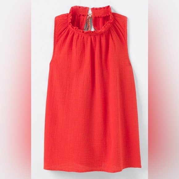 MATILDA JANE Enchanted Garden Solid Red/Orange Maui Tank Top, Size XXL, GUC. - Picture 12 of 12